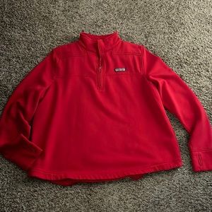 Vineyard Vines Red Quarter Zip Womens XL